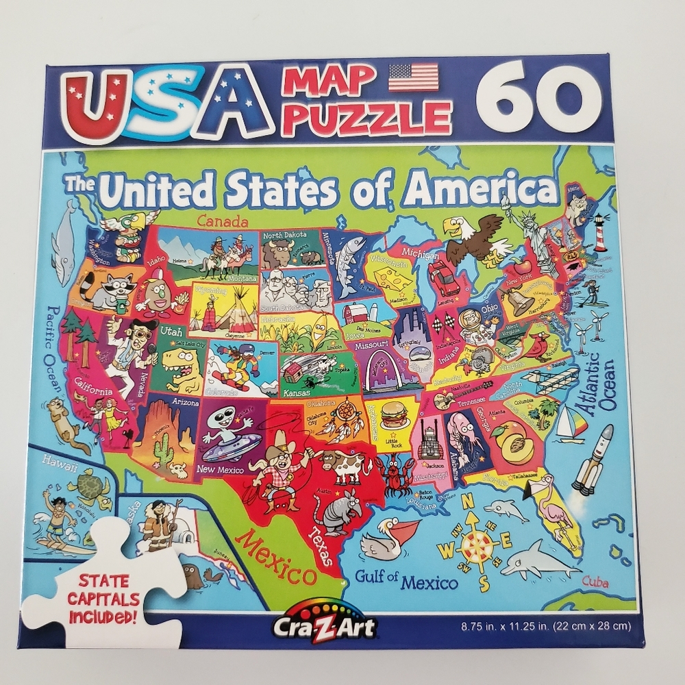 USA Map Puzzle 60 pieces
